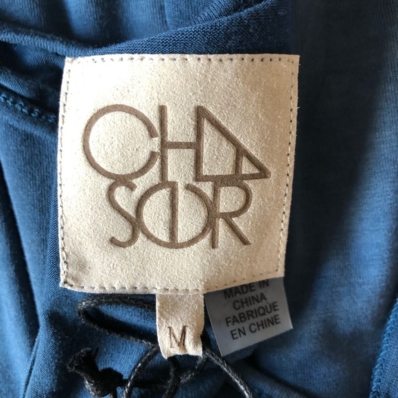 Chaser NWT Tie Dye Blue And White Cowl Neck Tank Dress Medium - Picture 6 of 8